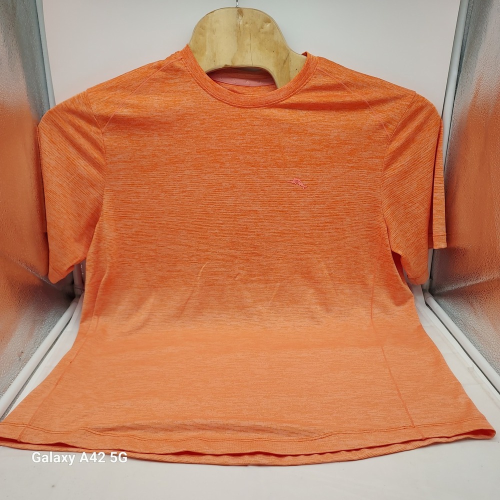 Tommy Bahama IslandZone Mens Medium Orange Heather Performance T-Shirt Marlin